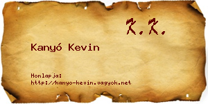 Kanyó Kevin névjegykártya