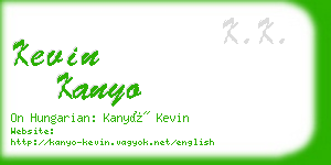 kevin kanyo business card